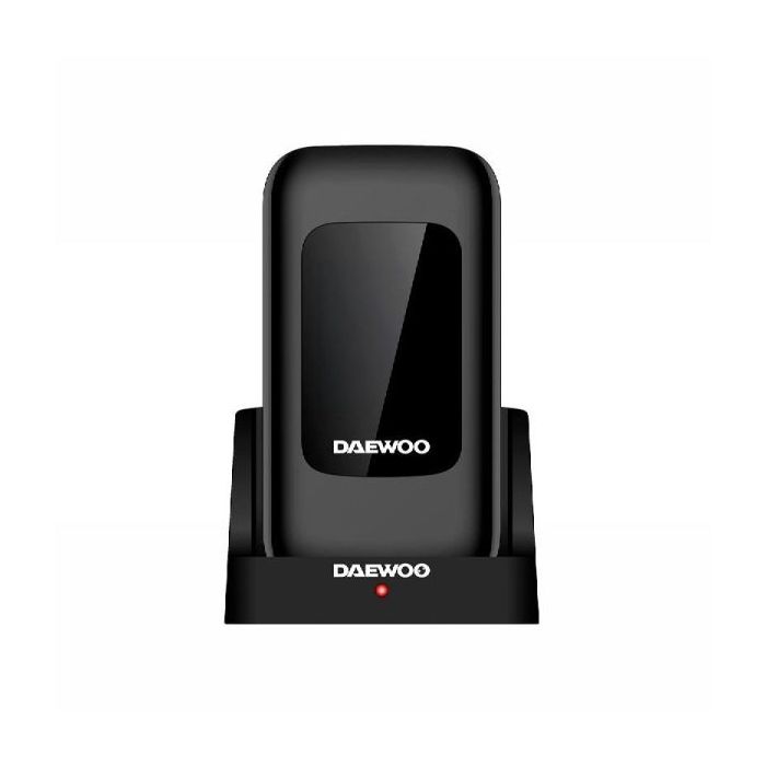 Daewoo Telefono Movil de Tapa - Doble Pantalla 2.8  y 1.77  - Teclas Grandes - RAM 48Mb - ROM 128Mb - 1000mAh - Camara 0.3Mp - 4