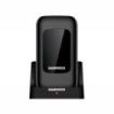 Daewoo Telefono Movil de Tapa - Doble Pantalla 2.8  y 1.77  - Teclas Grandes - RAM 48Mb - ROM 128Mb - 1000mAh - Camara 0.3Mp - 4
