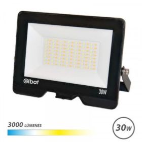 Elbat Serie Lumax Foco LED - Potencia 30W - Flujo Luminoso 3000lm - CCT 3 en 1 - 3000K / 4000K / 6500K - IP65 - Apertura 120º -