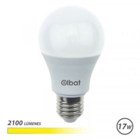 Elbat A65 Bombilla LED - Potencia 17W - Flujo Luminoso 2100lm - E27 - Temperatura de Color 3000K - Luz Calida - Apertura 220º -