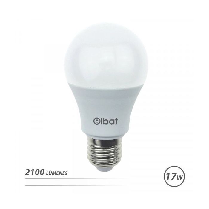 Elbat A65 Bombilla LED - Potencia 17W - Flujo Luminoso 2100lm - E27 - Temperatura de Color 4000K - Luz Blanca - Apertura 220º -
