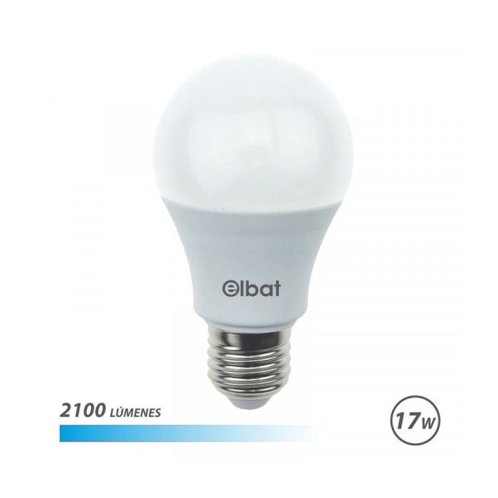 Elbat A65 Bombilla LED - Potencia 17W - Flujo Luminoso 2100lm - E27 - Temperatura de Color 6500K - Luz Fria - Apertura 220º - Vi
