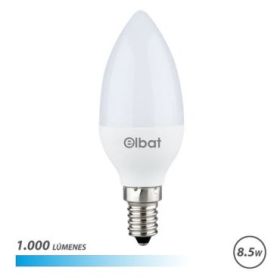 Elbat C37 Bombilla LED - Potencia 8.5W - Flujo Luminoso 1000lm - E14 - Temperatura de Color 6500K - Luz Fria - Apertura 280º - V
