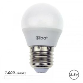 Elbat G45 Bombilla LED - Potencia 8.5W - Flujo Luminoso 1000lm - E27 - Temperatura de Color 4000K - Luz Blanca - Apertura 180º -