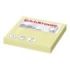 ErichKrause Bloc de 100 Notas Adhesivas Reposicionables - Papel de 75g/m2 - 75x75mm - Pegamento a Base de Agua - Color Amarillo