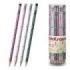 ErichKrause Floral Soul Lapiz de Grafito con Goma de Borrar - Mina HB - Cuerpo Redondo - Plastico - Agarre Ergonomico - Colores