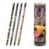 ErichKrause Positive Vibe Lapiz de Grafito con Goma de Borrar - Mina HB - Cuerpo Redondo - Plastico - Colores Surtidos