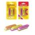 ErichKrause Drive Neon Pack de 3 Gomas de Borrar - Caucho Termoplastico - Hipoalergenico - No Deja Residuos - Libre de PVC - Col