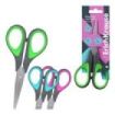 ErichKrause EasyCut+ Tijeras de 15cm - Mangos de Plastico y Goma Antideslizante - Afilado Doble - Acero Inoxidable - Colores Sur
