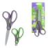 ErichKrause Comfort Tijeras de 15cm - Mangos de Plastico y Goma Antideslizante - Afilado Doble - Acero Inoxidable - Ergonomicas