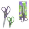 ErichKrause Comfort Tijeras de 15cm - Mangos de Plastico y Goma Antideslizante - Afilado Doble - Acero Inoxidable - Ergonomicas
