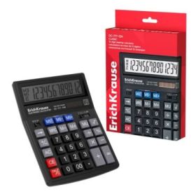 ErichKrause DC-777-12N Classic Calculadora de Sobremesa - Pantalla LCD de 12 Digitos - Apagado Automatico - Alimentacion Solar -