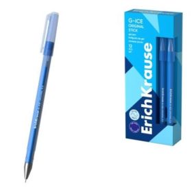 ErichKrause G-Ice Stick Original Boligrafo con Capuchon - Punta de 0.5mm - Trazo 0.4mm - Tinta de Gel - Resistente al Agua - Sec