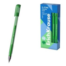 ErichKrause G-Tone Stick Original Boligrafo con Capuchon - Punta de 0.5mm - Trazo 0.4mm - Tinta de Gel - Resistente al Agua - Se