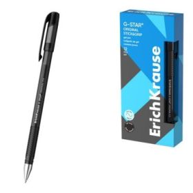 ErichKrause G-Star Stick and Grip Original Boligrafo con Capuchon - Punta de 0.5mm - Trazo 0.4mm - Tinta de Gel - Resistente al