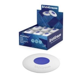 ErichKrause SmartWay Oval Expositor con 24 Gomas de Borrar - Caucho Termoplastico - Hipoalergenico - Libre de PVC - No Rasga el