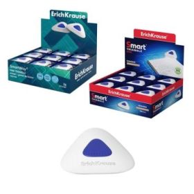 ErichKrause SmartWay Mini Triangular Expositor con 36 Gomas de Borrar - Caucho Termoplastico - Hipoalergenico - Libre de PVC - N