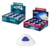 ErichKrause SmartWay Mini Triangular Expositor con 36 Gomas de Borrar - Caucho Termoplastico - Hipoalergenico - Libre de PVC - N