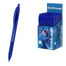 ErichKrause U-209 Matic and Grip Original Boligrafo Retractil - Punta de 1.0mm - Trazo 0.3mm - Zona de Agarre de Goma - Color Az