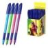 ErichKrause U-109 Stick and Grip Neon Boligrafo con Capuchon - Modelos Surtidos - Trazo 0.3mm - Zona de Agarre de Goma - Tinta d