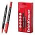 ErichKrause Double P-80 Rotulador Permanente Doble - Punta de Bala de 1.65mm - Punta de Aguja de 0.45mm - Resistente al Agua y a