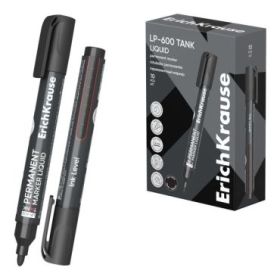 ErichKrause Liquid LP-600 Rotulador Permanente - Ventana Transparente - Punta Conica - Trazo de 2.5mm - Resistente al Agua y a l