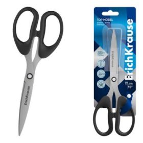 ErichKrause Top Model Tijeras de 19cm - Cuchillas en Forma de Arco - Mangos de Plastico Resistente a Golpes - Afilado Doble - Ac