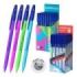 ErichKrause R-301 Stick Neon Boligrafo con Capuchon - Modelos Surtidos - Trazo 0.5mm - Tinta de Secado Rapido - Tapa Ventilada -