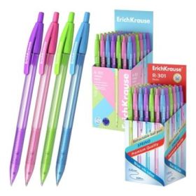 ErichKrause R-301 Matic Spring Boligrafo Retractil - Modelos Surtidos - Trazo 0.35mm - Color Azul