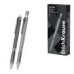 ErichKrause Techno Portaminas - Mina HB de 0.9mm - Goma de Borrar Integrada - Pinza - Cuerpo Redondo - Colores Surtidos
