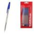 ErichKrause R-301 Stick Classic Pack de 8 Boligrafos con Capuchon - Punta de 1.0mm - Cuerpo Transparente - Trazo 0.5mm - Tinta d