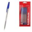 ErichKrause R-301 Stick Classic Pack de 8 Boligrafos con Capuchon - Punta de 1.0mm - Cuerpo Transparente - Trazo 0.5mm - Tinta d