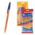 ErichKrause R-301 Stick Orange Pack de 8 Boligrafos con Capuchon - Punta de 0.7mm - Cuerpo Opaco Naranja - Trazo 0.35mm - Color
