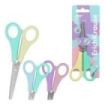 ErichKrause JOY Pastel Tijeras de 13.5cm - Puntas Redondeadas - Regla de 5cm en la Hoja - Mangos de Plastico Resistente a Golpes