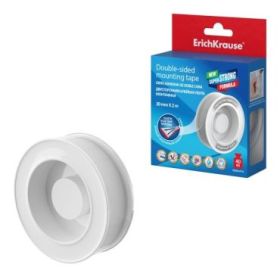 ErichKrause Cinta Adhesiva de Doble Cara - 1mm de Grosor - Soporta hasta 40kg/m2 - 30mm de Ancho - 2 Metros - Alta Adhesion - Re