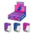 ErichKrause City Mini Vivid Expositor con 28 Sacapuntas con Contenedor - Plastico - Cuchilla Niquelada de Acero al Carbono - Ori