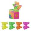 ErichKrause Prism Neon Expositor con 12 Sacapuntas con Contenedor - Plastico - Cuchilla Niquelada de Acero al Carbono - Orificio