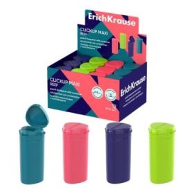 ErichKrause ClickUp Maxi Reef Expositor con 12 Sacapuntas con Contenedor - Plastico - Cuchilla Niquelada de Acero al Carbono - O