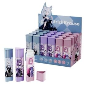 ErichKrause Prism Manga Expositor con 24 Pegamentos en Barra - 13g - No Toxico - Facil de Lavar con Agua - sin Disolventes - Mul