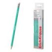 ErichKrause Prime Lapiz de Grafito con Goma de Borrar - Mina HB de 2.2mm - Cuerpo Hexagonal - Plastico - Agarre Ergonomico - Col