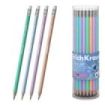 ErichKrause JOY Pastel Bloom Lapiz de Grafito con Goma de Borrar - Mina HB - Cuerpo Redondo - Plastico - Agarre Ergonomico - Col