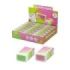 ErichKrause Gelato Expositor con 36 Gomas de Borrar - Caucho Termoplastico - No Deja Residuos - No Rasga el Papel - Libre de PVC