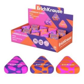 ErichKrause Caribbean Sunset Expositor con 36 Gomas de Borrar - Caucho Termoplastico - Hipoalergenico - Libre de Polvo y PVC - C