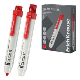 ErichKrause RW-700 Click it Rotulador para Pizarra Blanca - Sistema Retractil - Punta Conica - Trazo de 2.0mm - Tinta a Base de