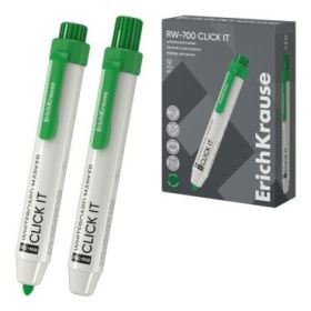 ErichKrause RW-700 Click it Rotulador para Pizarra Blanca - Sistema Retractil - Punta Conica - Trazo de 2.0mm - Tinta a Base de