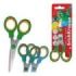 ErichKrause Junior Softy Jolly Friends Tijeras de 13cm - Puntas Redondeadas - Mango de Plastico y Goma Antideslizante - Colores
