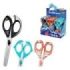 ErichKrause Sea Friends Expositor con 24 Tijeras de 14.5cm - Puntas Redondeadas - Mangos de Plastico Resistente a Golpes con For