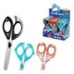 ErichKrause Sea Friends Expositor con 24 Tijeras de 14.5cm - Puntas Redondeadas - Mangos de Plastico Resistente a Golpes con For