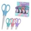 ErichKrause EasyCut Pastel Expositor con 24 Tijeras de 17cm - Mangos de Plastico Resistente a Golpes - Ergonomicas - Colores Sur