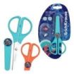 ErichKrause Sea Friends Protect Tijeras de 13cm - Puntas Redondeadas - Funda Protectora - Incluye 3 Pegatinas - Acero Inoxidable